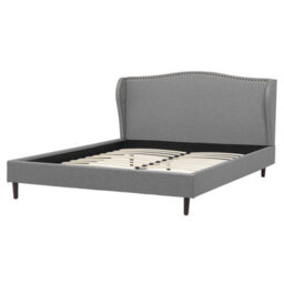 Beliani Bed Fabric Colmar 160 X 200 Cm (Eu King Size) Grey - thumbnail 5