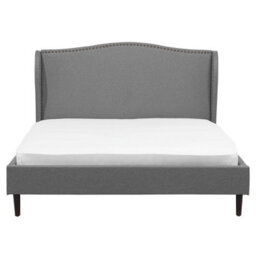Beliani Bed Fabric Colmar 160 X 200 Cm (Eu King Size) Grey - thumbnail 4
