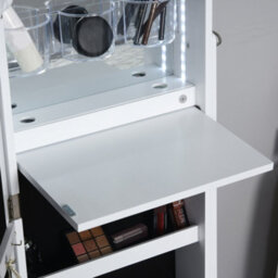 Homcom Freestanding Jewellery Storage Armoire W/ 2 Mirrors Drawers Hooks Lights - thumbnail 8