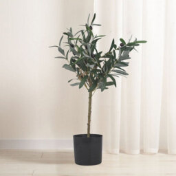 Urbn-Living Urbnliving 60Cm Height 2 Pcs Artificial Olive Tree Plant Greenery In Pot Indoor Outdoor Home Office Decor - thumbnail 2