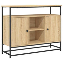 Berkfield Classic Sideboard Sonoma Oak 100X35X80 Cm Engineered Wood - thumbnail 1