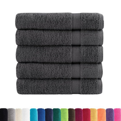 Berkfield Durable Premium Bath Towels Solund 25Pcs Anthracite 100X150Cm 600Gsm