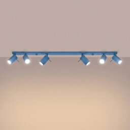 Sollux Lighting Ring Steel Light Blue 6 Lights Modern Ceiling Lamps - thumbnail 3