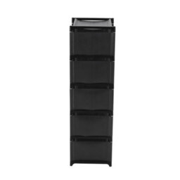 Living And Home 6 Tier Black Plastic Adjustable Shoe Rack Shoe Storage Organiser Shoe Shelf - thumbnail 4