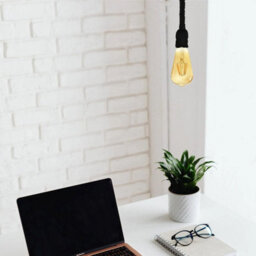 Vintage Ceiling Pendant Lights Industrial Loft Hemp Rope Black Hanging Retro Lamp - thumbnail 4