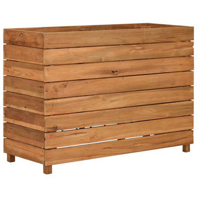 Berkfield Durable Raised Bed 100X40X72 Cm Recycled Teak And Steel - image 1