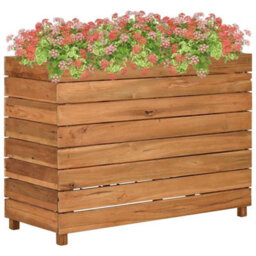 Berkfield Durable Raised Bed 100X40X72 Cm Recycled Teak And Steel - thumbnail 2
