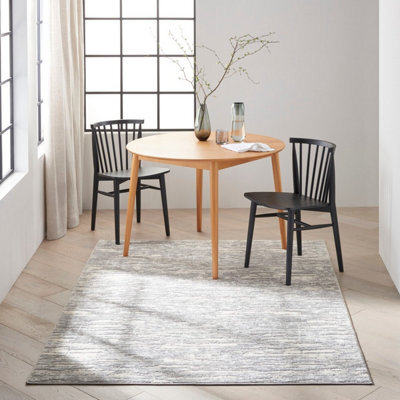Grey Beige Abstract Modern Jute Backing Rug For Living Room Bedroom And Dining Room-69 X 221Cm (Runner) - image 1