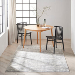 Grey Beige Abstract Modern Jute Backing Rug For Living Room Bedroom And Dining Room-69 X 221Cm (Runner) - thumbnail 1