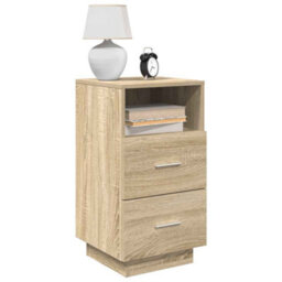 Berkfield Bedside Cabinets 2 Pcs With 2 Drawers Sonoma Oak 36X36X68 Cm - thumbnail 1