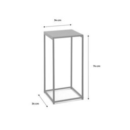 Sweeek - Pair Of Industrial Side Tables Industrielle Black 34X34X74 Cm - thumbnail 7