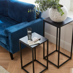 Sweeek - Pair Of Industrial Side Tables Industrielle Black 34X34X74 Cm - thumbnail 9