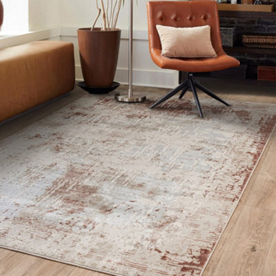 The Rug Edit Ritz Luxe Shimmer Pink Living Room Rug - 160X220Cm
