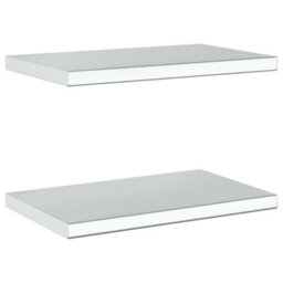 Berkfield Wall Shelves 2 Pcs 50X30X3 Cm Silver Stainless Steel - thumbnail 7