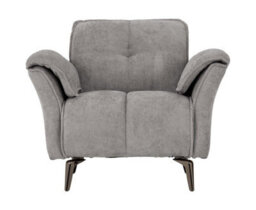 Seconique Amalfi 1 Seater Chair In Grey Fabric And Metal Legs - thumbnail 4