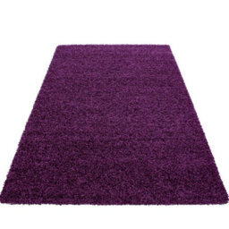 Uetian Modern Purple Shaggy Area Rug Plush Soft Carpet For Bedroom Living Room & Home Decor (Purple 120X170) - thumbnail 3