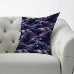 Warren Reed Designer Snowy Christmas Village On A Starry Night Cushions 33Cm X 48Cm - thumbnail 2