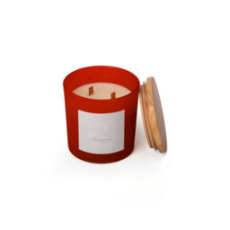 Aroma Naturals Frosted Decadence Glass Candle -Cinnamon, Clove & Orange Scent - thumbnail 2