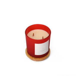 Aroma Naturals Frosted Decadence Glass Candle -Cinnamon, Clove & Orange Scent - thumbnail 3