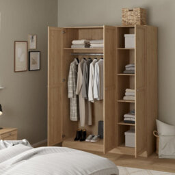 Furniture To Go Brande Wardrobe With 3 Frame Doors In Jackson Hickory Oak - thumbnail 9