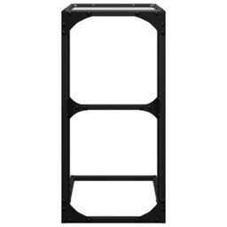 Berkfield Side Table With Transparent Glass 40X30X61.5 Cm Steel - thumbnail 4