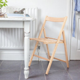 Harbour Housewares 6X Beech Wood Folding Chairs - Wooden Garden Chair Outdoor Seating Deck Seats Foldable Dining Patio Furniture - thumbnail 4