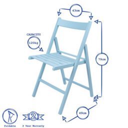 Harbour Housewares 6X Beech Wood Folding Chairs - Wooden Garden Chair Outdoor Seating Deck Seats Foldable Dining Patio Furniture - thumbnail 3