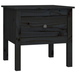 Berkfield Durable Side Tables 2 Pcs Black 50X50X49 Cm Solid Wood Pine - thumbnail 3