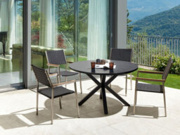 Beliani Garden Dining Set 4 Seater Maletto/grosseto Black Pe Rattan - thumbnail 2