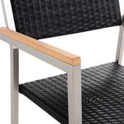 Beliani Garden Dining Set 4 Seater Maletto/grosseto Black Pe Rattan - thumbnail 8