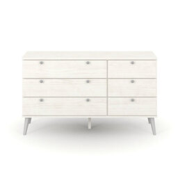Core Products Augusta Curve 3+3 Drawer Wide Chest, White H55.2Cm X W119.3Cm X D39.5Cm - thumbnail 3