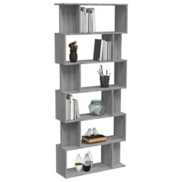 Vidaxl Book Cabinet/room Divider Grey Sonoma 80X24X192 Cm Engineered Wood - thumbnail 4