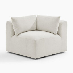 Furniturebox Uk Drift Cream Boucle Corner Section Armchair For Modular Sofa - thumbnail 6