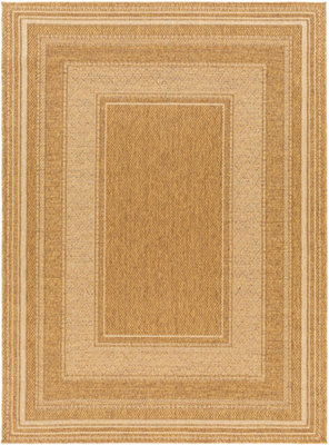Livabliss Pismo Beach-Modern Tan Yellow Brown Graphic In- & Outdoor Jute-Look Rug 200 X 275 Cm Easy Care, Non Shedding - image 1