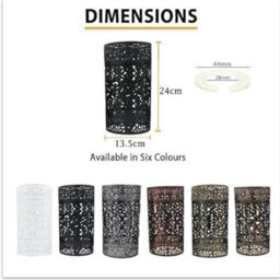 2 Pack Ceiling Black Pendant Light Shades Retro Style Drum Shaped Lamp Shades Metal Easy Fit Ceiling Pendant Light Shades - thumbnail 6