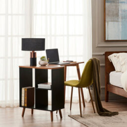 Teamson Home Modern Table Lamp With Black Shade And Touch Control, Black / Rose Gold Finish - 34.3 X 34.3 X 38.7 (Cm) - thumbnail 3