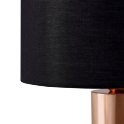 Teamson Home Modern Table Lamp With Black Shade And Touch Control, Black / Rose Gold Finish - 34.3 X 34.3 X 38.7 (Cm) - thumbnail 5