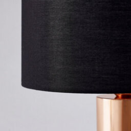 Teamson Home Modern Table Lamp With Black Shade And Touch Control, Black / Rose Gold Finish - 34.3 X 34.3 X 38.7 (Cm) - thumbnail 9