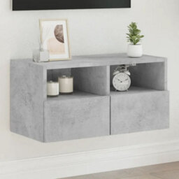 Berkfield Tv Wall Cabinet Concrete Grey 60X30X30 Cm Engineered Wood - thumbnail 1