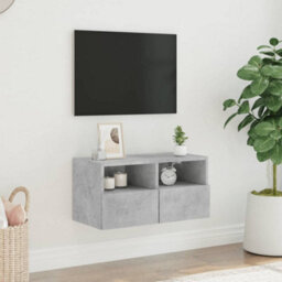 Berkfield Tv Wall Cabinet Concrete Grey 60X30X30 Cm Engineered Wood - thumbnail 3