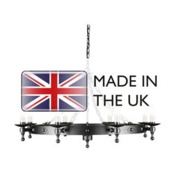 Luminosa Lighting Elstead Warwick 8 Light Chandelier Graphite Black Finish, E14 - thumbnail 4
