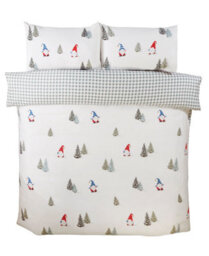 Rapport Winter Gonk Duvet Cover Set Reversible Beddinggingham Design - thumbnail 3