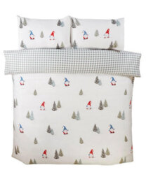 Rapport Winter Gonk Duvet Cover Set Reversible Beddinggingham Design - thumbnail 4
