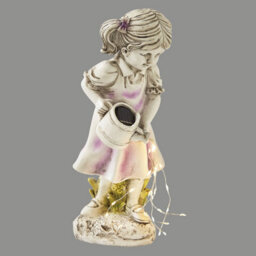 Gainsborough Girl Ornament With Waterfall Watering Can With 30 Led Warm White Lights - Solar-Powered - thumbnail 2
