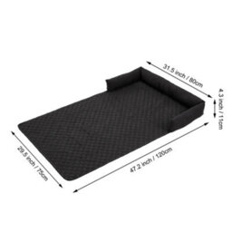 Thehotsale 75X120Cm Waterproof Pet Bed Furniture Protector Mat Dog Sofa Cover With Pillow, Black - thumbnail 8
