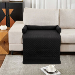 Thehotsale 75X120Cm Waterproof Pet Bed Furniture Protector Mat Dog Sofa Cover With Pillow, Black - thumbnail 2