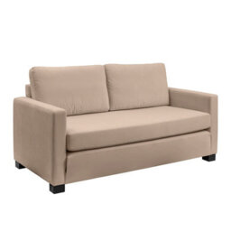 My Furniture Kobe Sofa Bed Taupe - Double Sofa Bed, Velvet, Compact 156W X 78-193L X 67H Cm - thumbnail 1