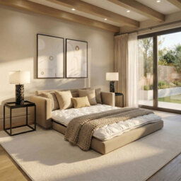My Furniture Kobe Sofa Bed Taupe - Double Sofa Bed, Velvet, Compact 156W X 78-193L X 67H Cm - thumbnail 3