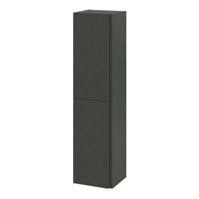 GoodHome Levanna Tall Deep Matt Grey Bathroom Double Column Cabinet (H)160Cm (W)40Cm - image 1