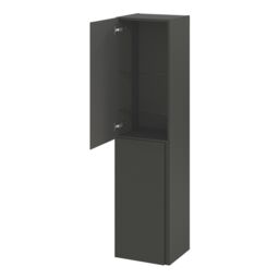GoodHome Levanna Tall Deep Matt Grey Bathroom Double Column Cabinet (H)160Cm (W)40Cm - thumbnail 3